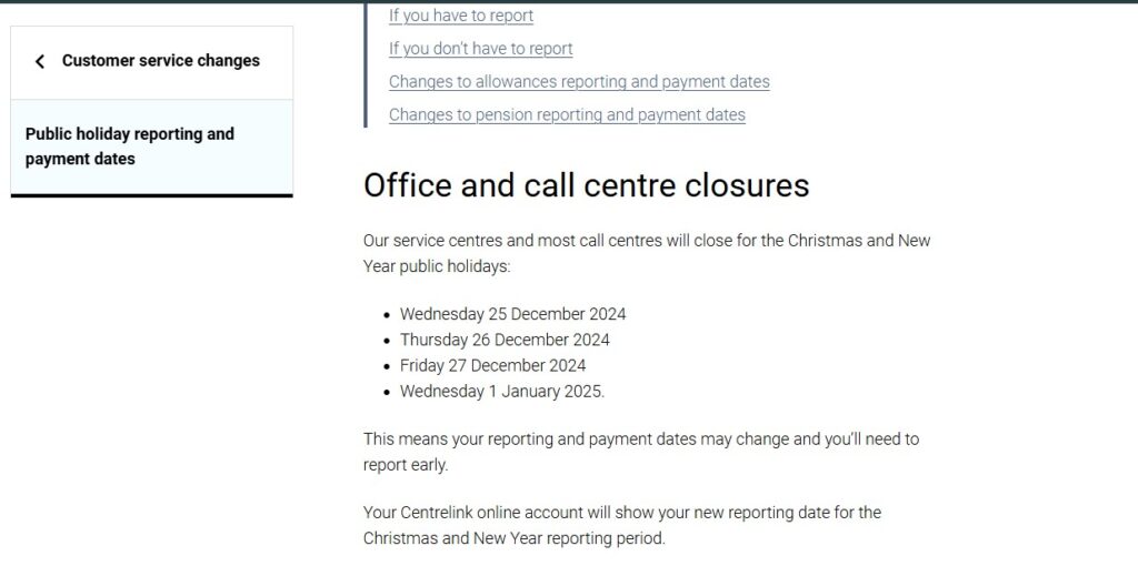 Centrelink Payment Schedule December 2024; Centrelink Payment Schedule in 2024